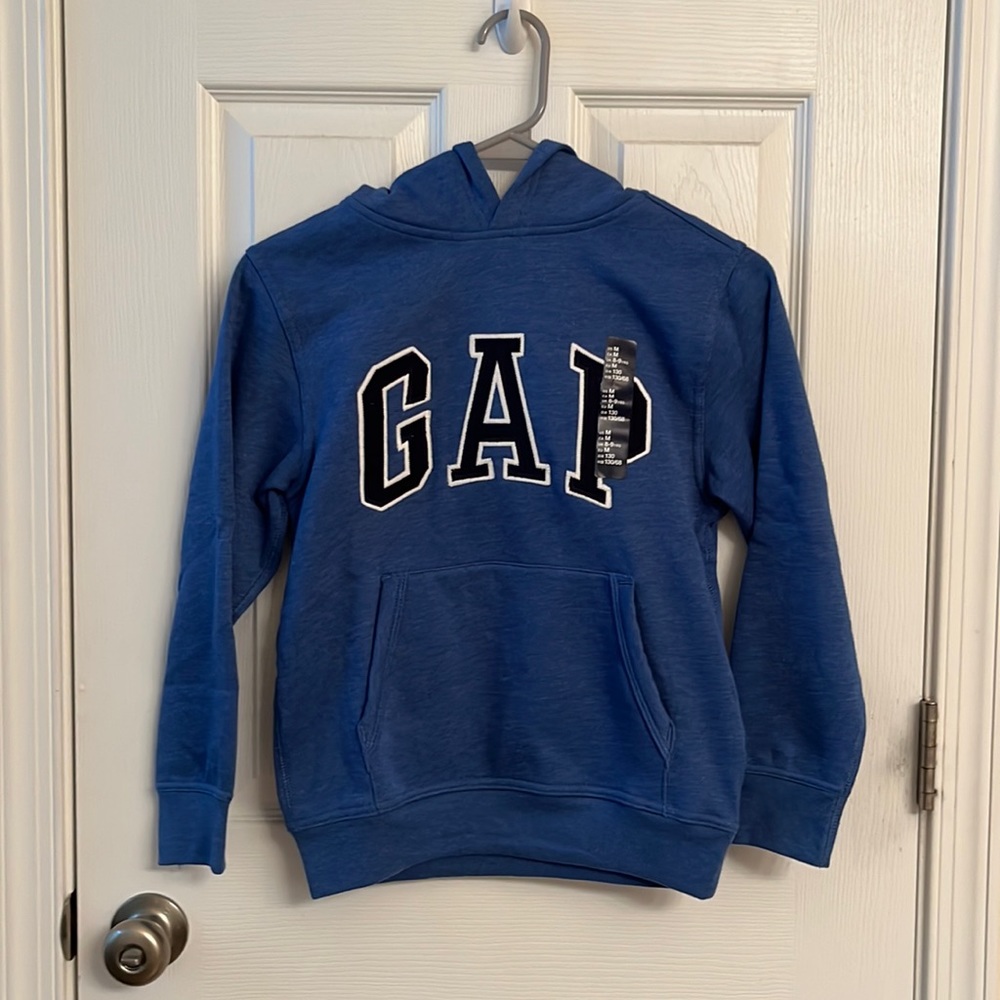 Gap Kids Royal Blue Cotton-Blend Hoodie Sweatshirt Gift-ready Medium 8-9